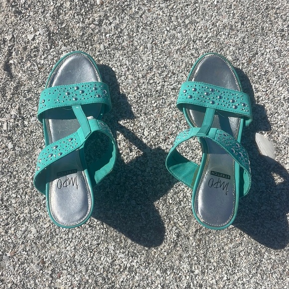 Green silver jewels shoes - Picture 1 of 11